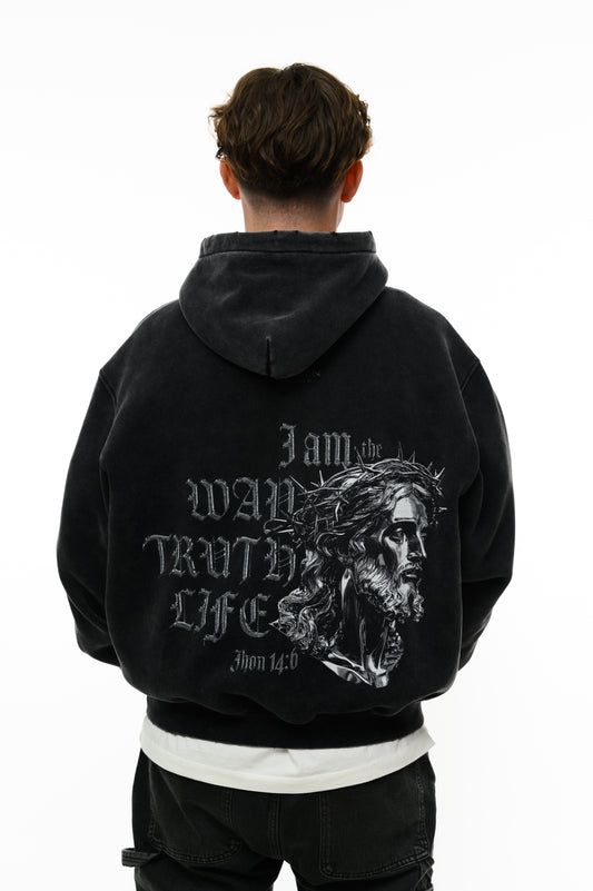(A) Vintage Hoodie - I AM THE WAY