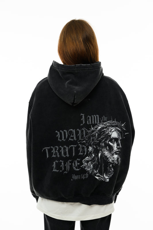 (A) Vintage Hoodie - I AM THE WAY