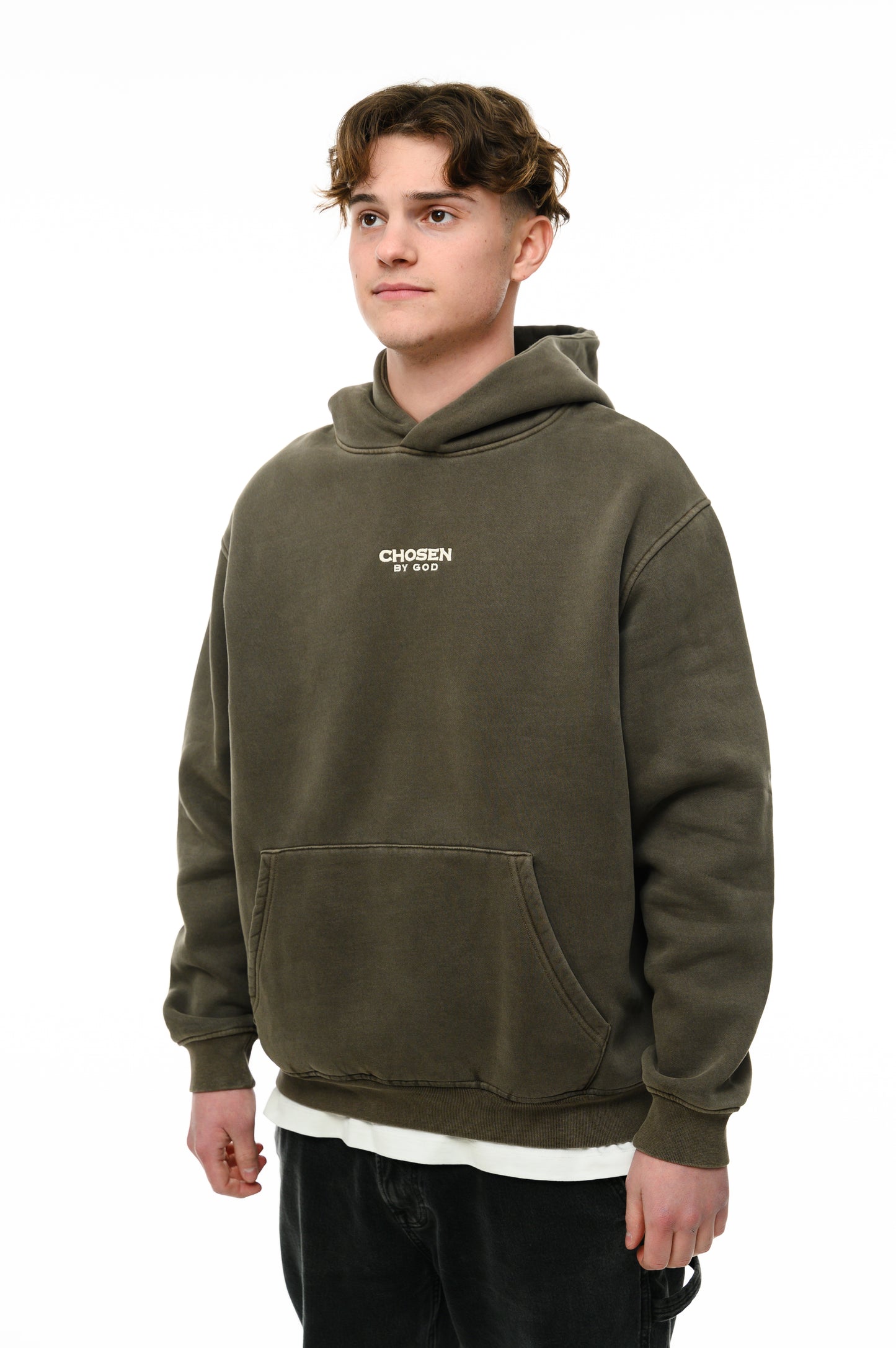 (A) Vintage Washed Hoodie – Vintage Olive