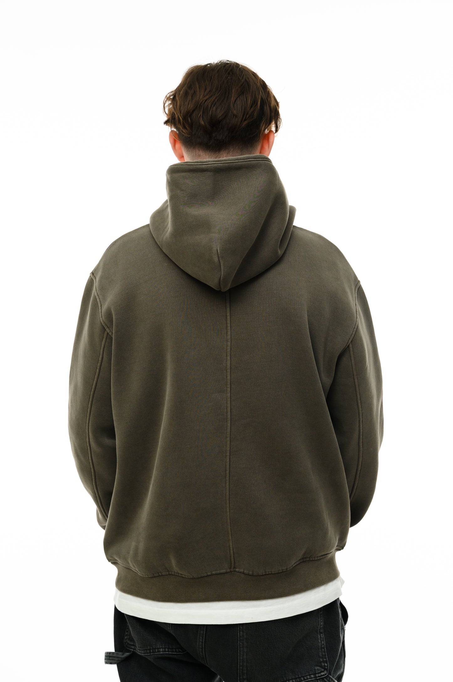 (A) Vintage Washed Hoodie – Vintage Olive