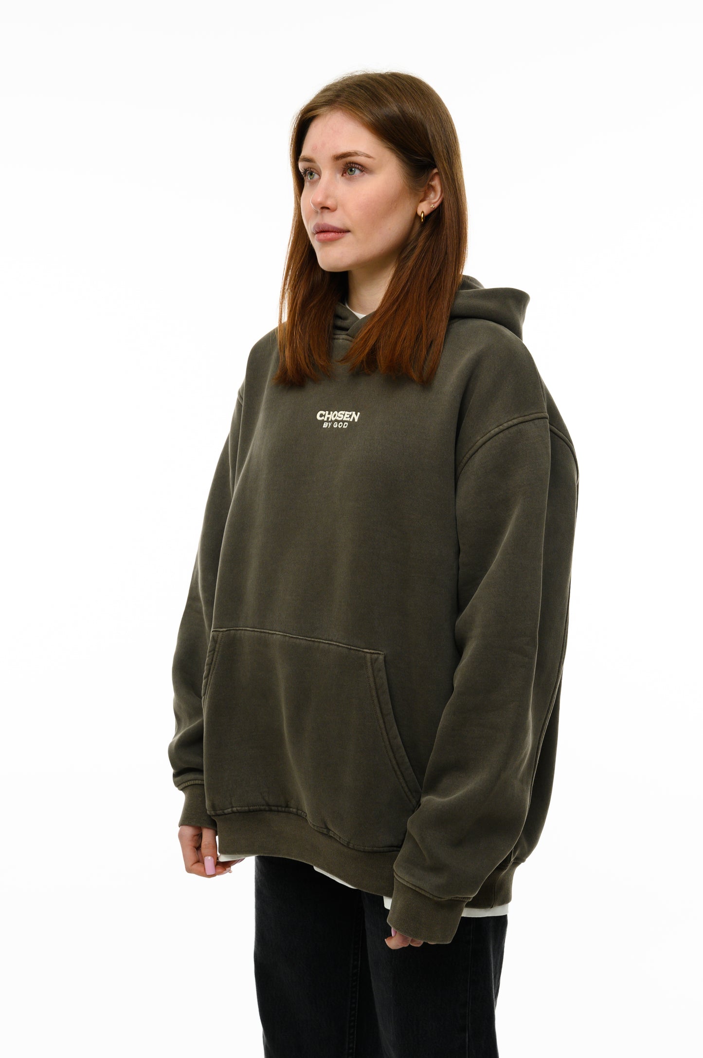 (A) Vintage Washed Hoodie – Vintage Olive