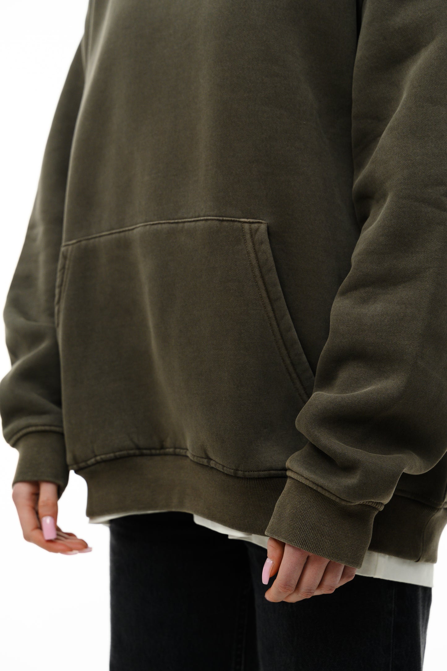 (A) Vintage Washed Hoodie – Vintage Olive