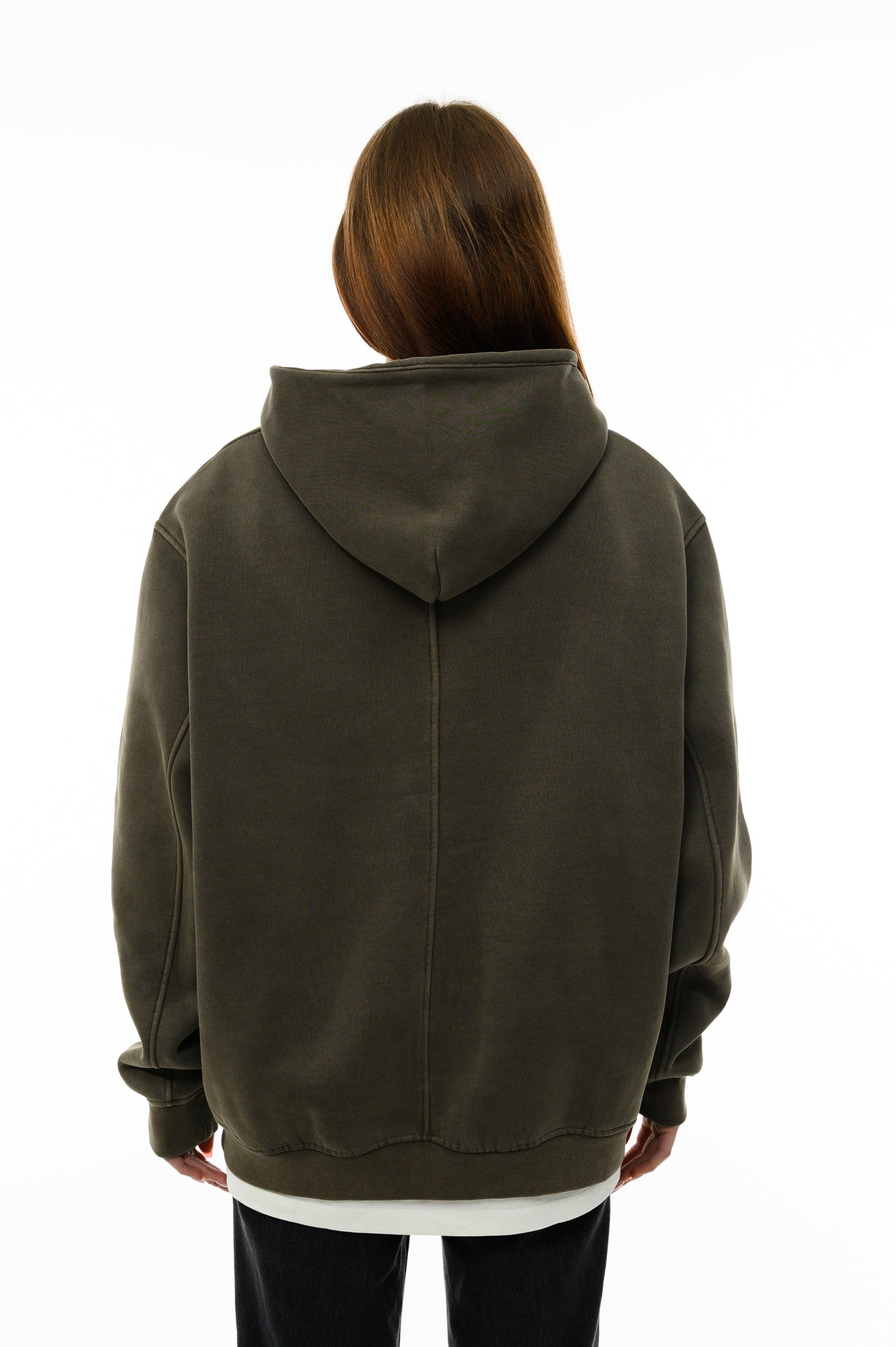 (A) Vintage Washed Hoodie – Vintage Olive