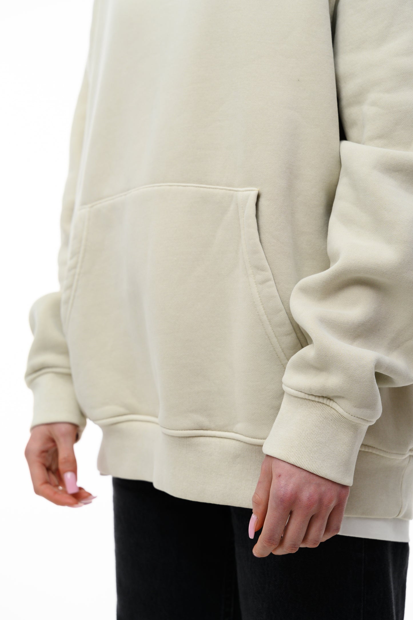 (A) Vintage Washed Hoodie – Creamy Milk