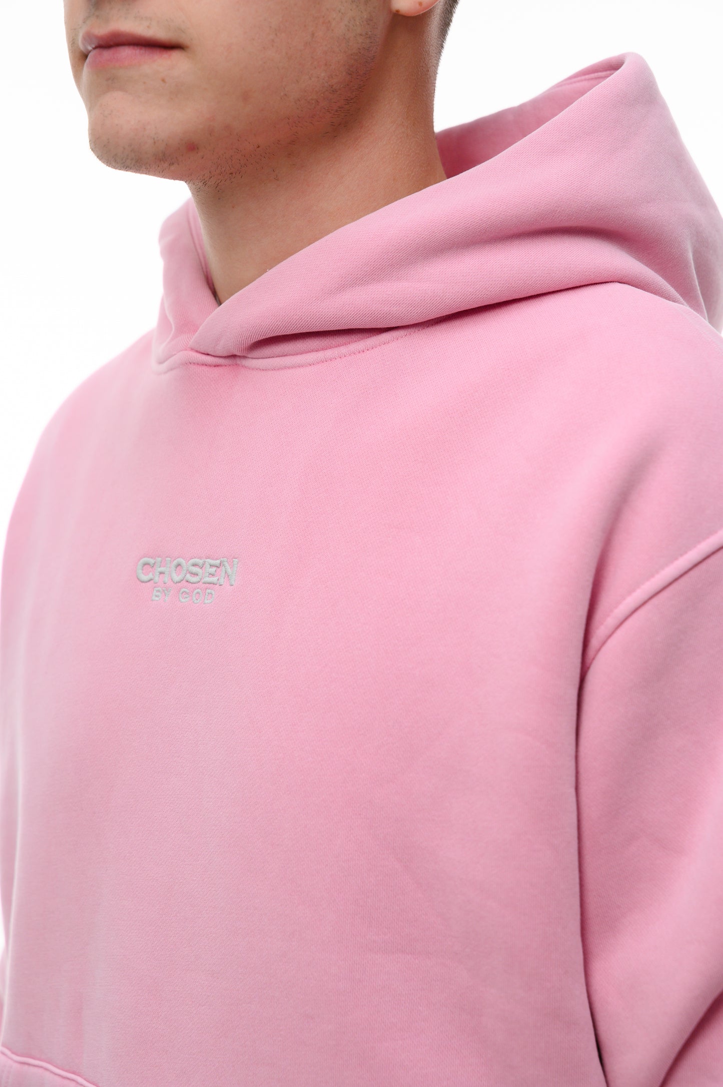 (A) Vintage Washed Hoodie – Pastel Pink