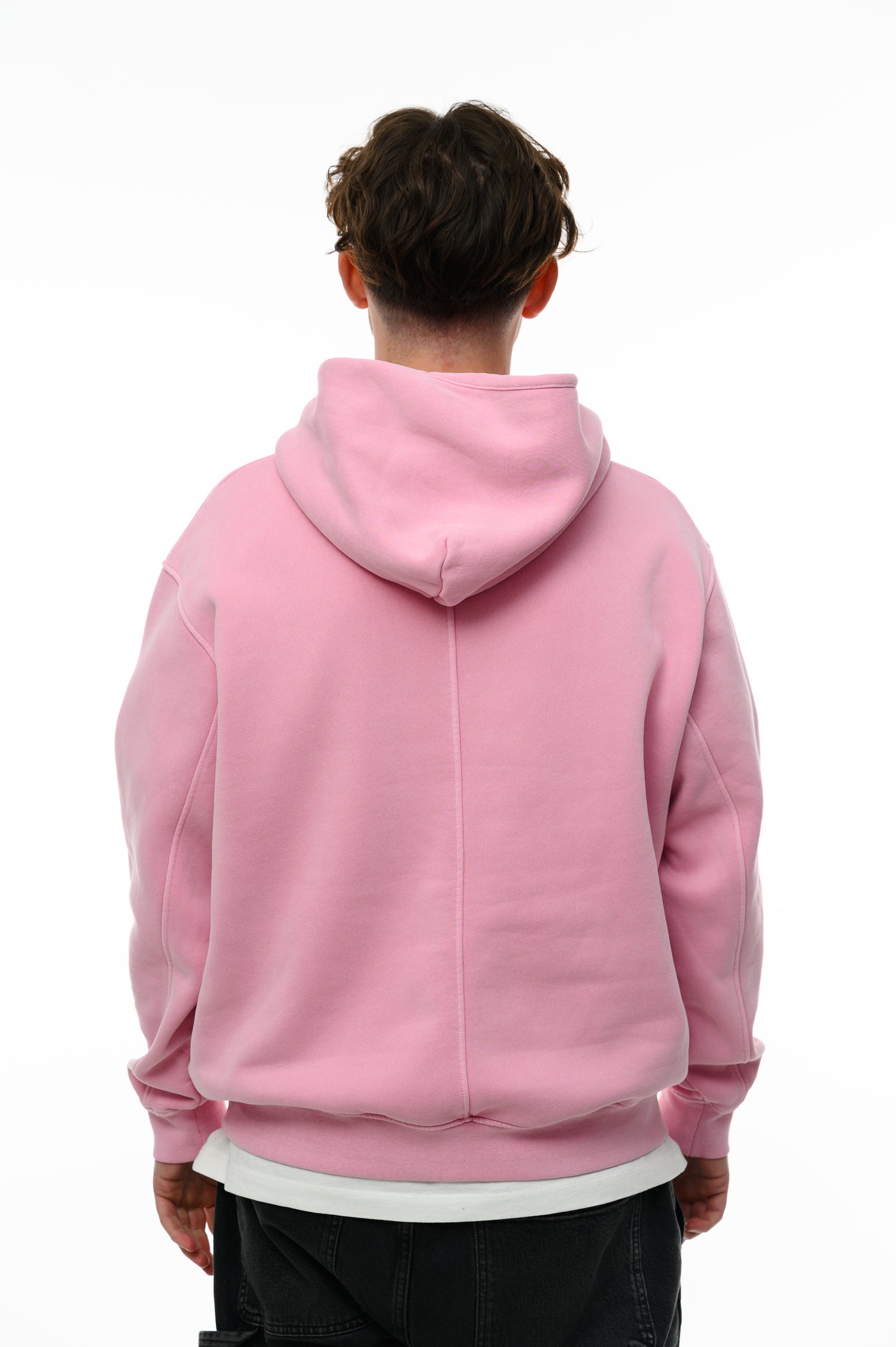 (A) Vintage Washed Hoodie – Pastel Pink