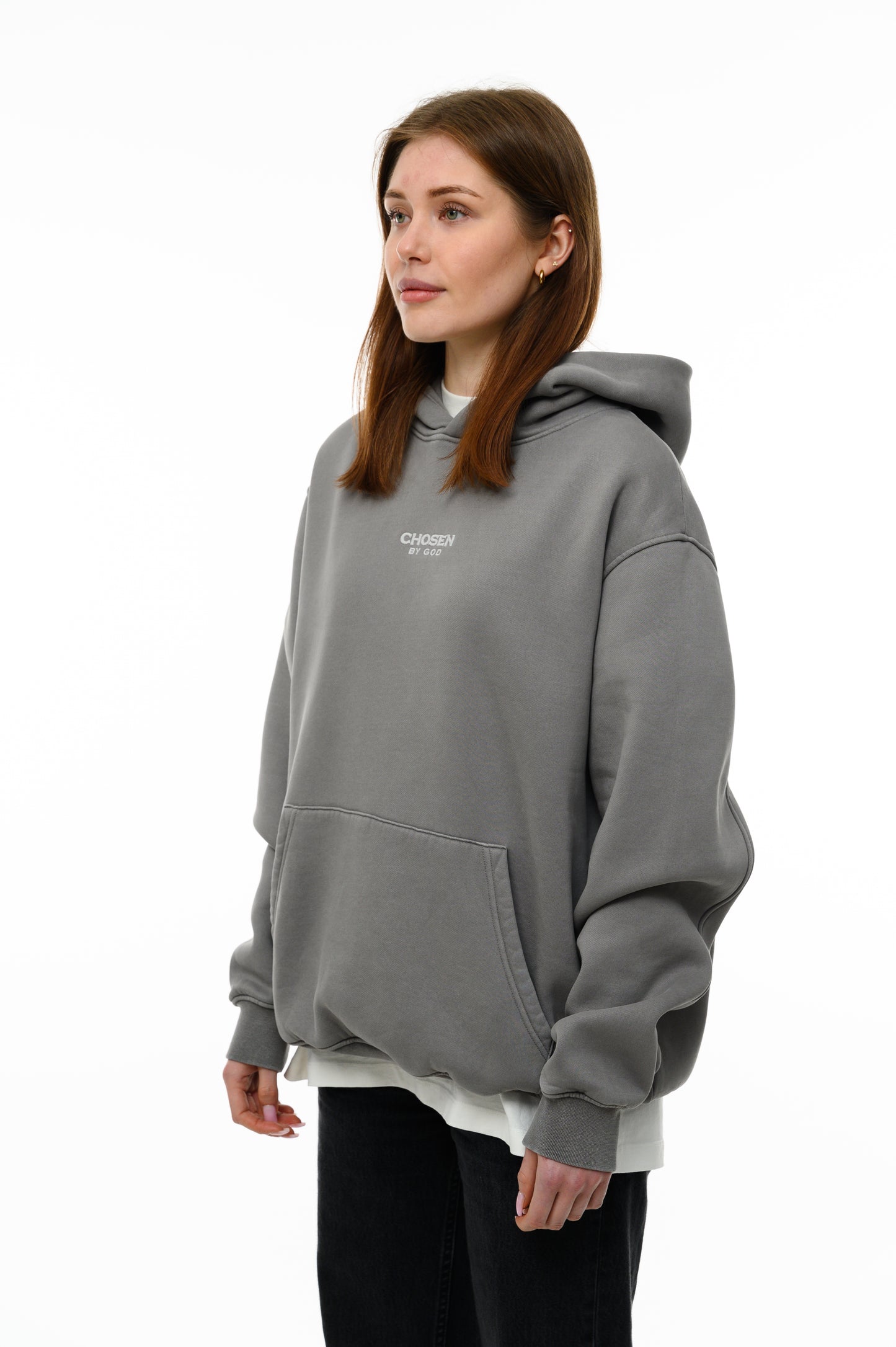 (A) Vintage Washed Hoodie – Stone Grey