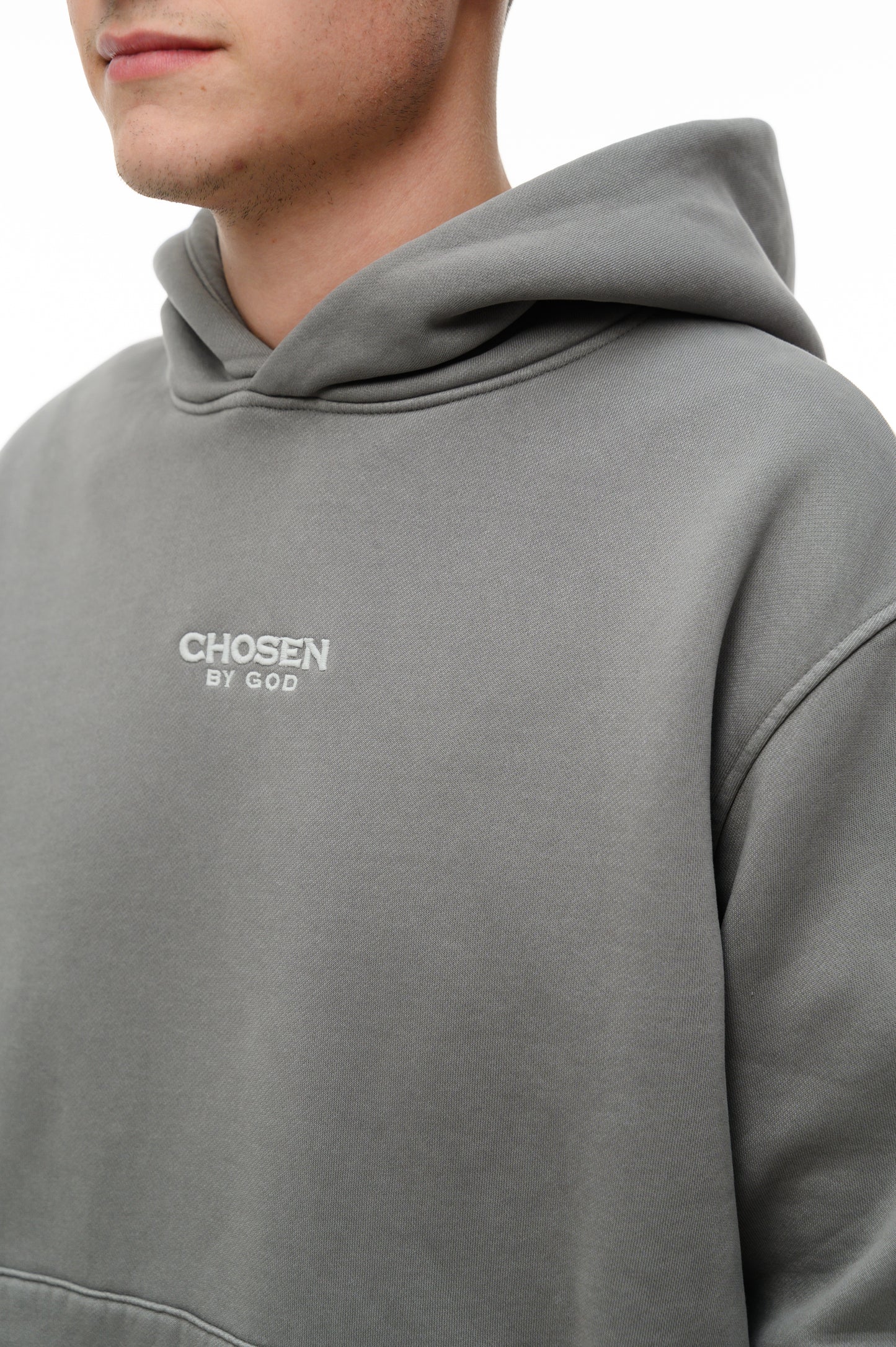 (A) Vintage Washed Hoodie – Stone Grey