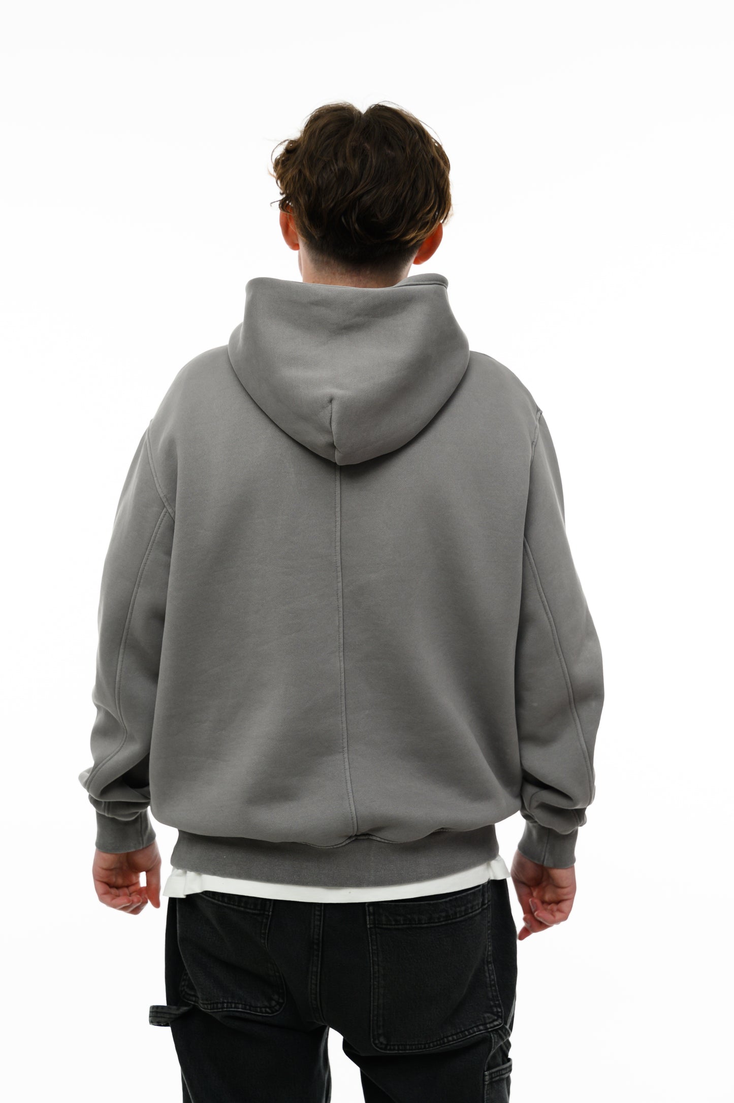 (A) Vintage Washed Hoodie – Stone Grey