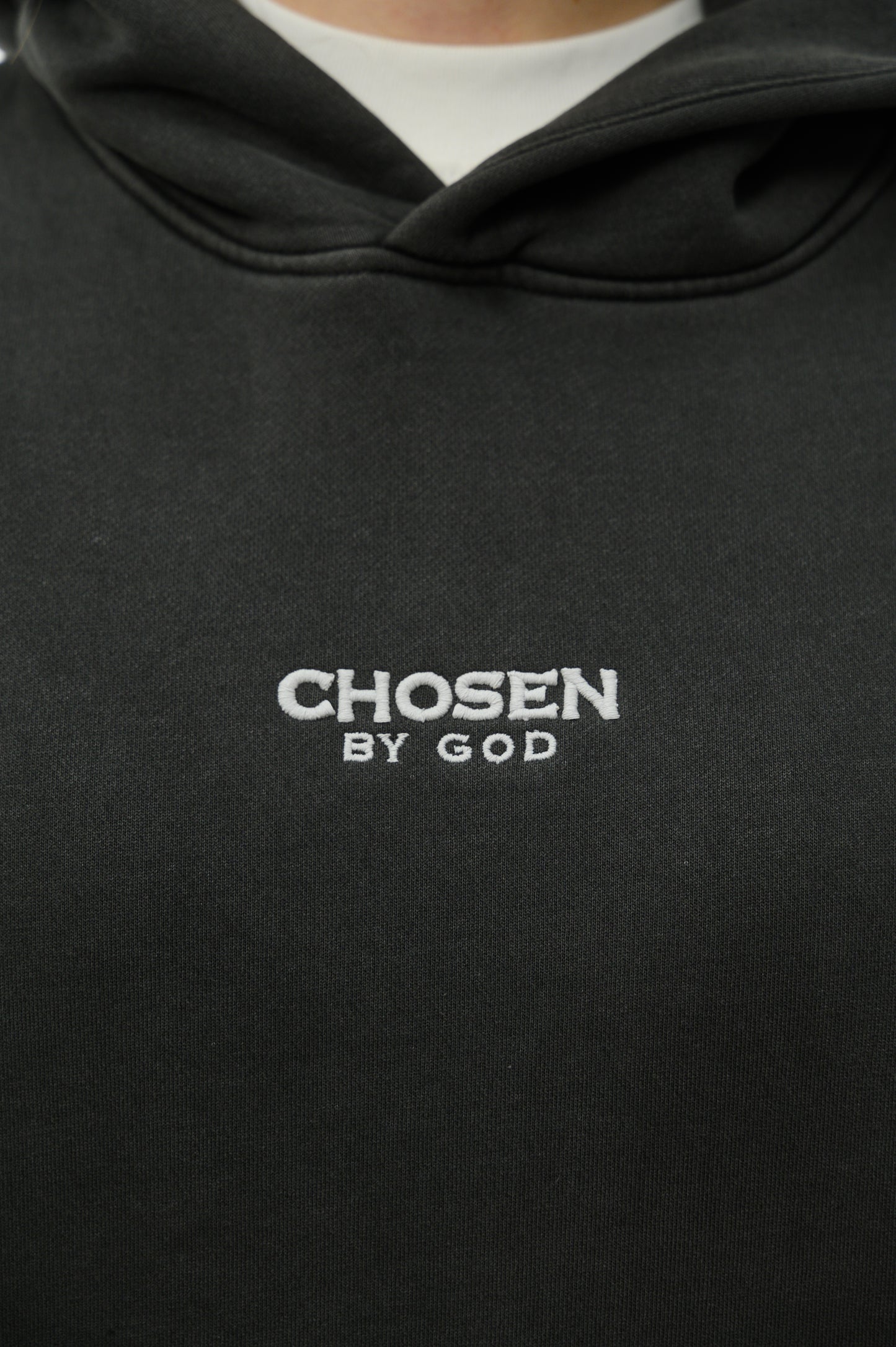 (A) Vintage Washed Hoodie – Charcoal Gray