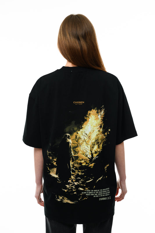 (A) VINTAGE T-SHIRT BLACK - FLAME OF FIRE