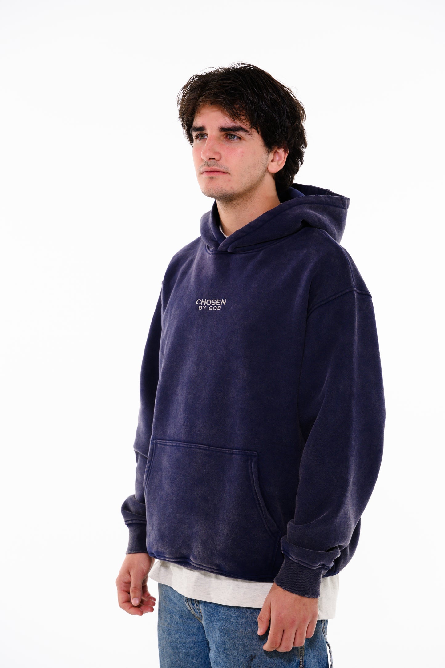 (F) HOODIE - DARK BLUE