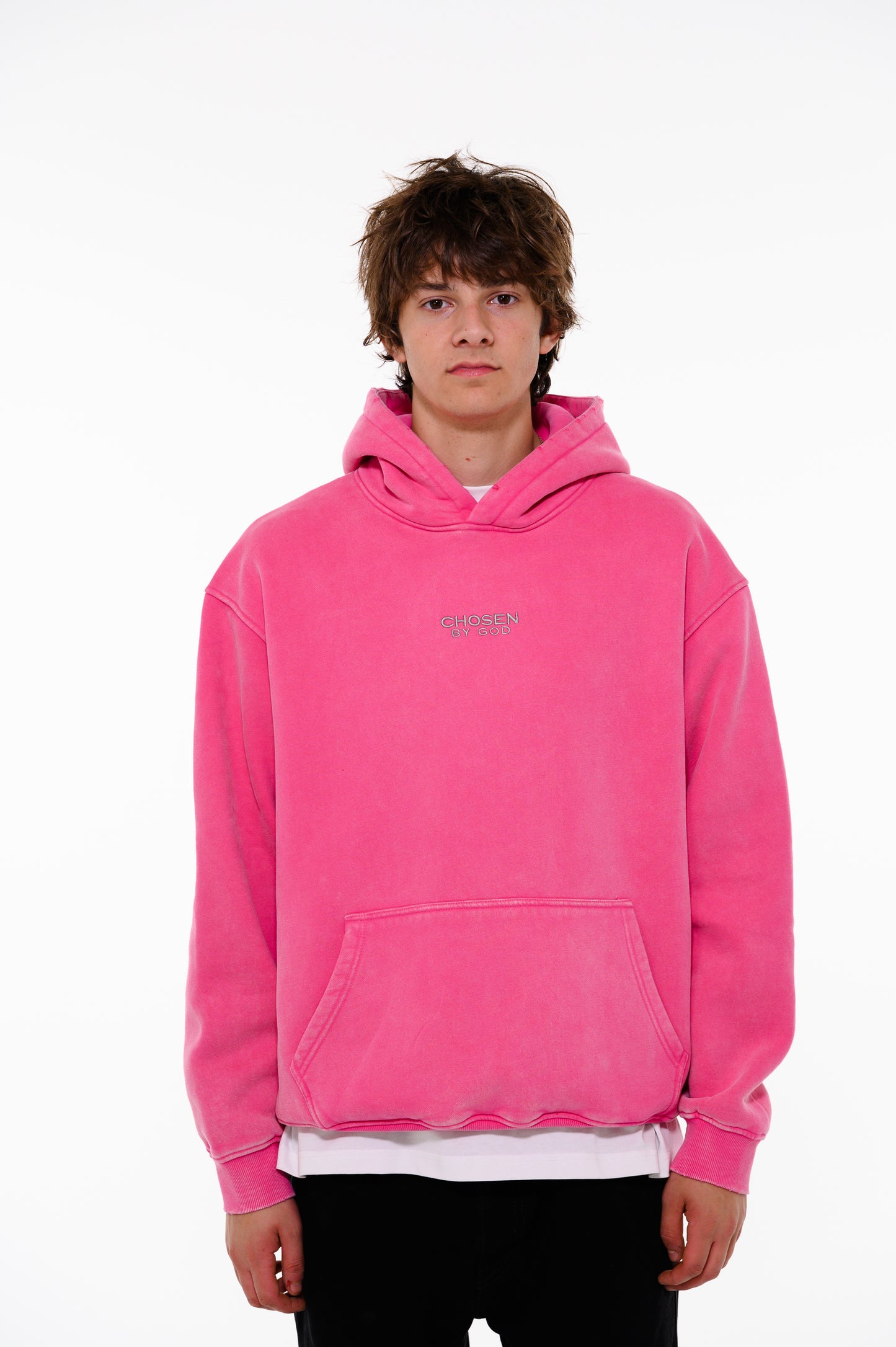 (D) HOODIE - "HOLY SPIRIT" PINK