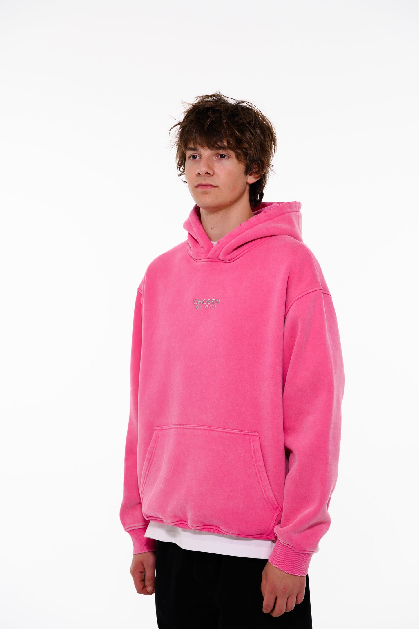 (D) HOODIE - "HOLY SPIRIT" PINK