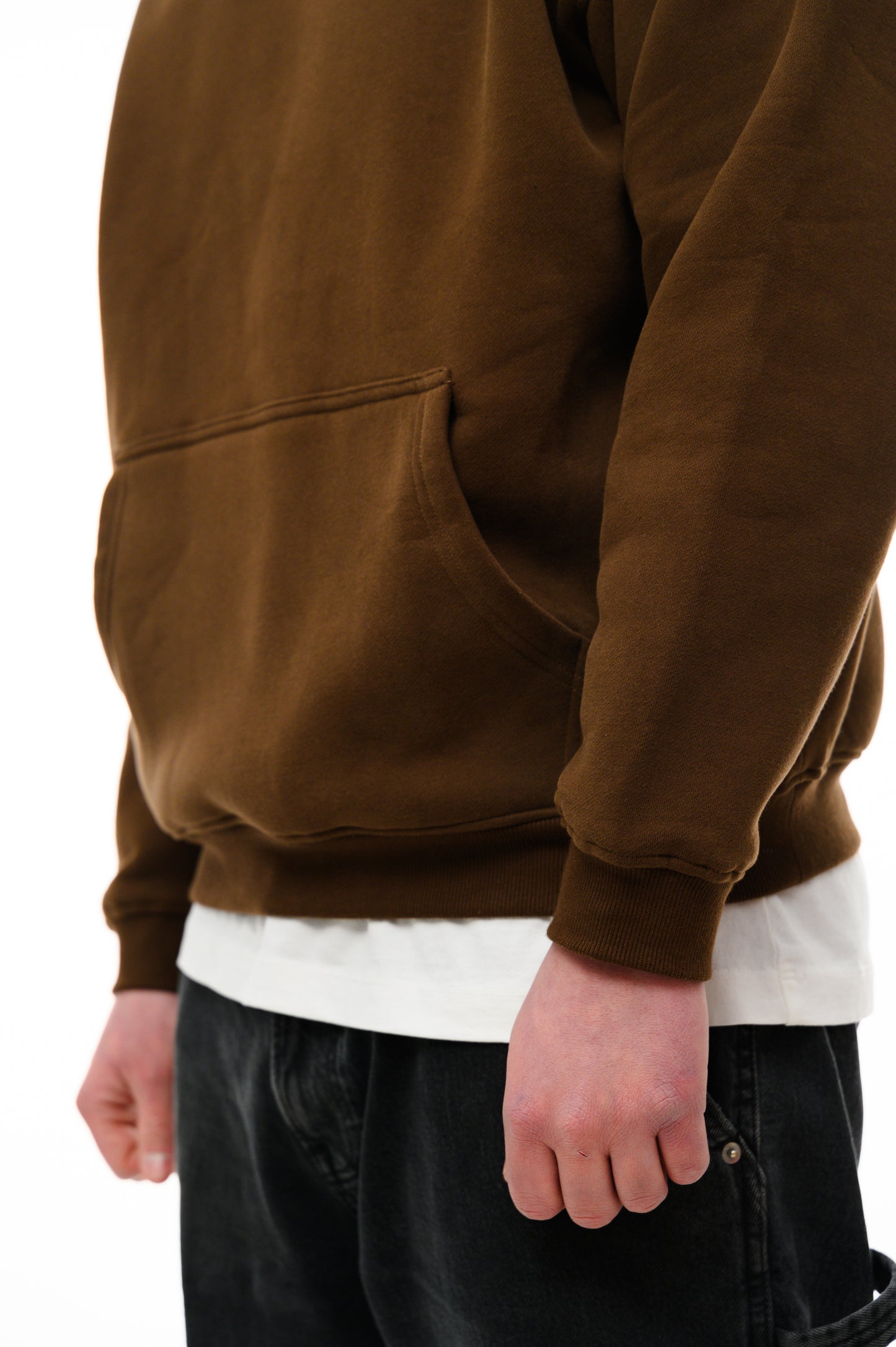 (A) HOODIE - BROWN