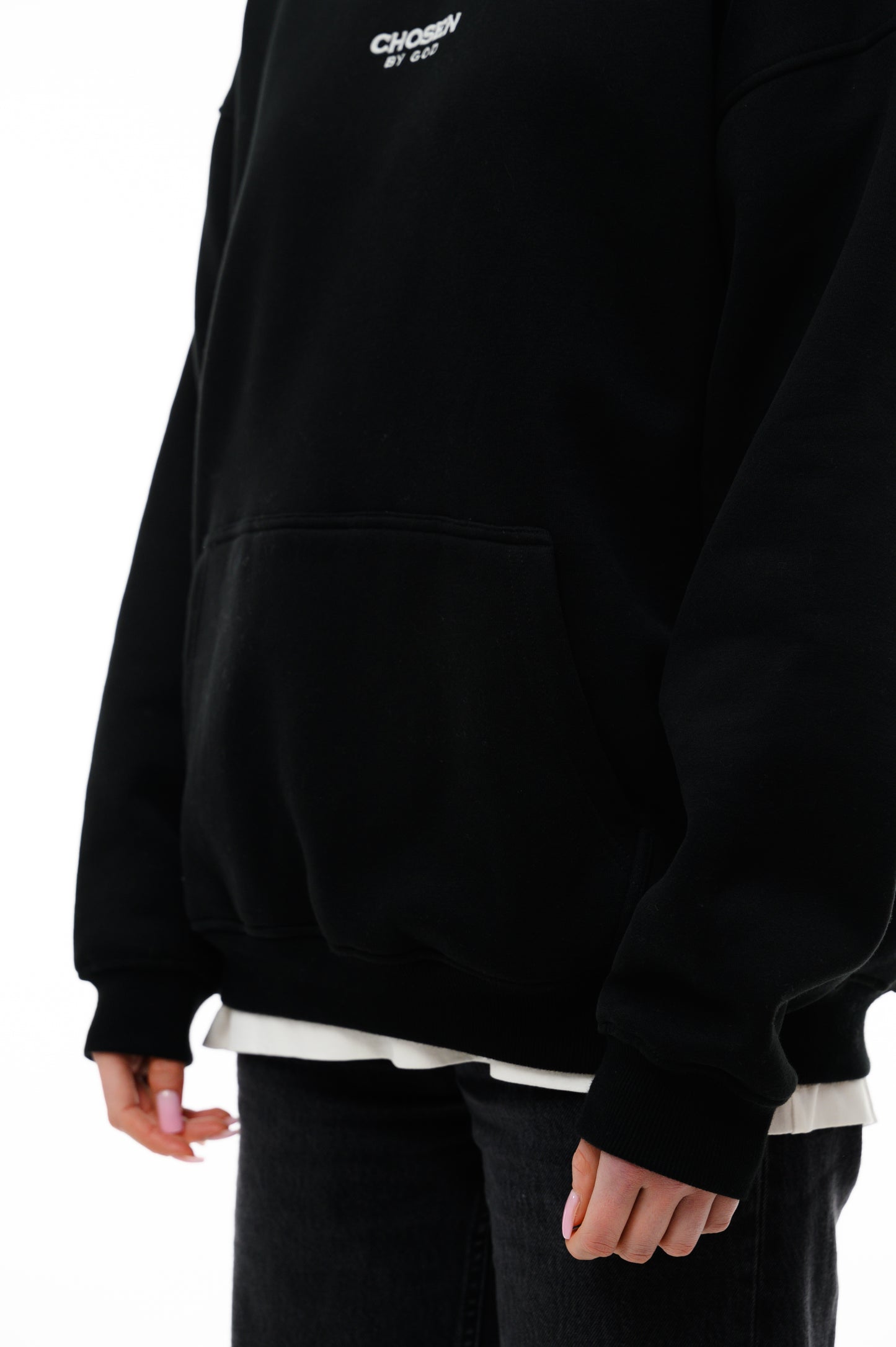 (A) HOODIE - BLACK