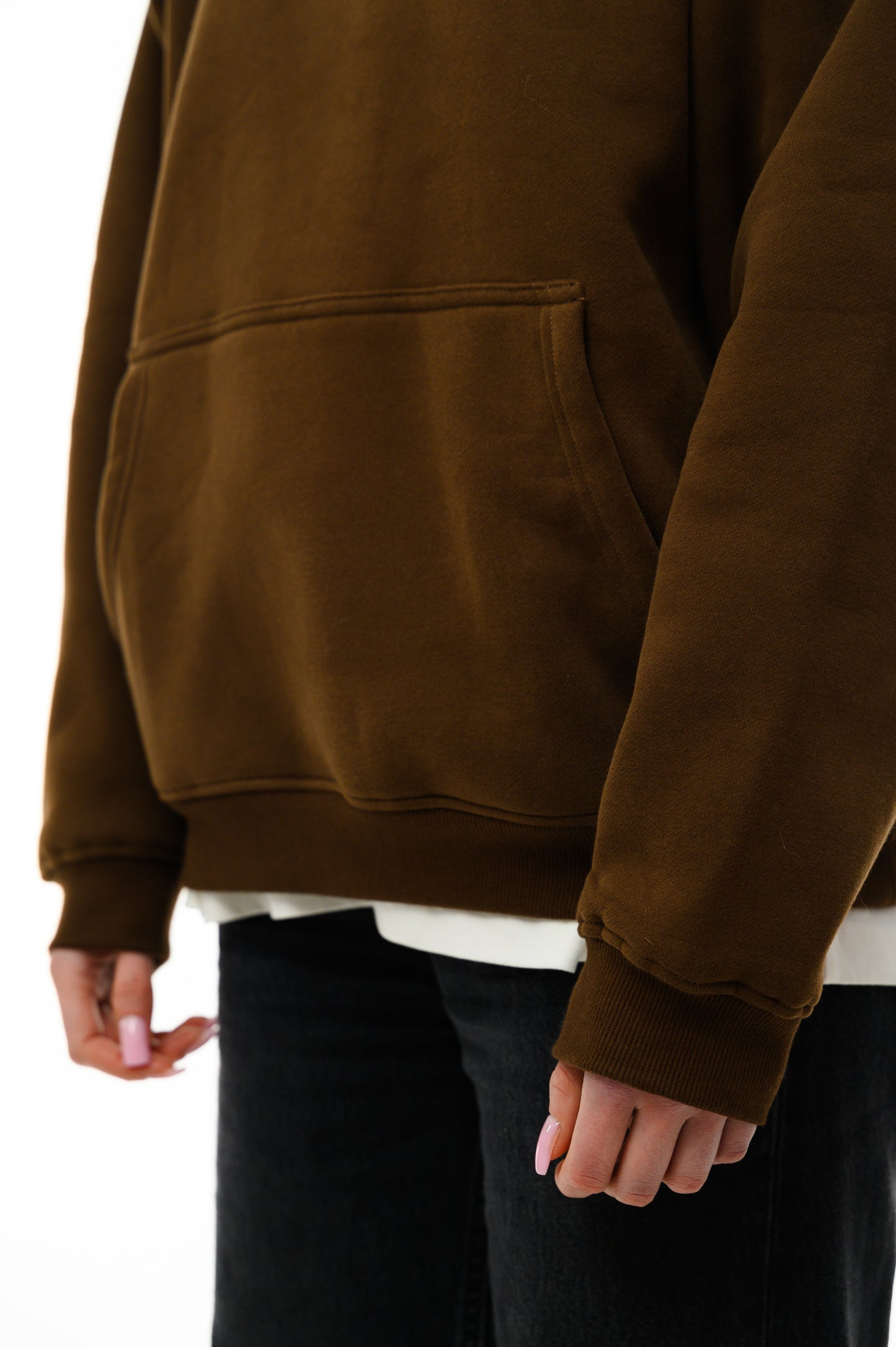 (A) HOODIE - BROWN