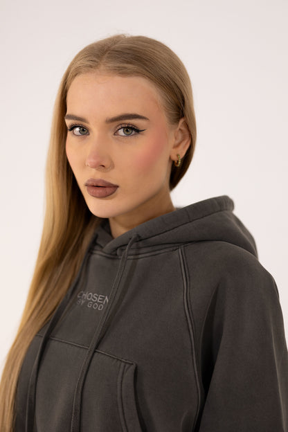 CROPPED HOODIE - GRAPHITE