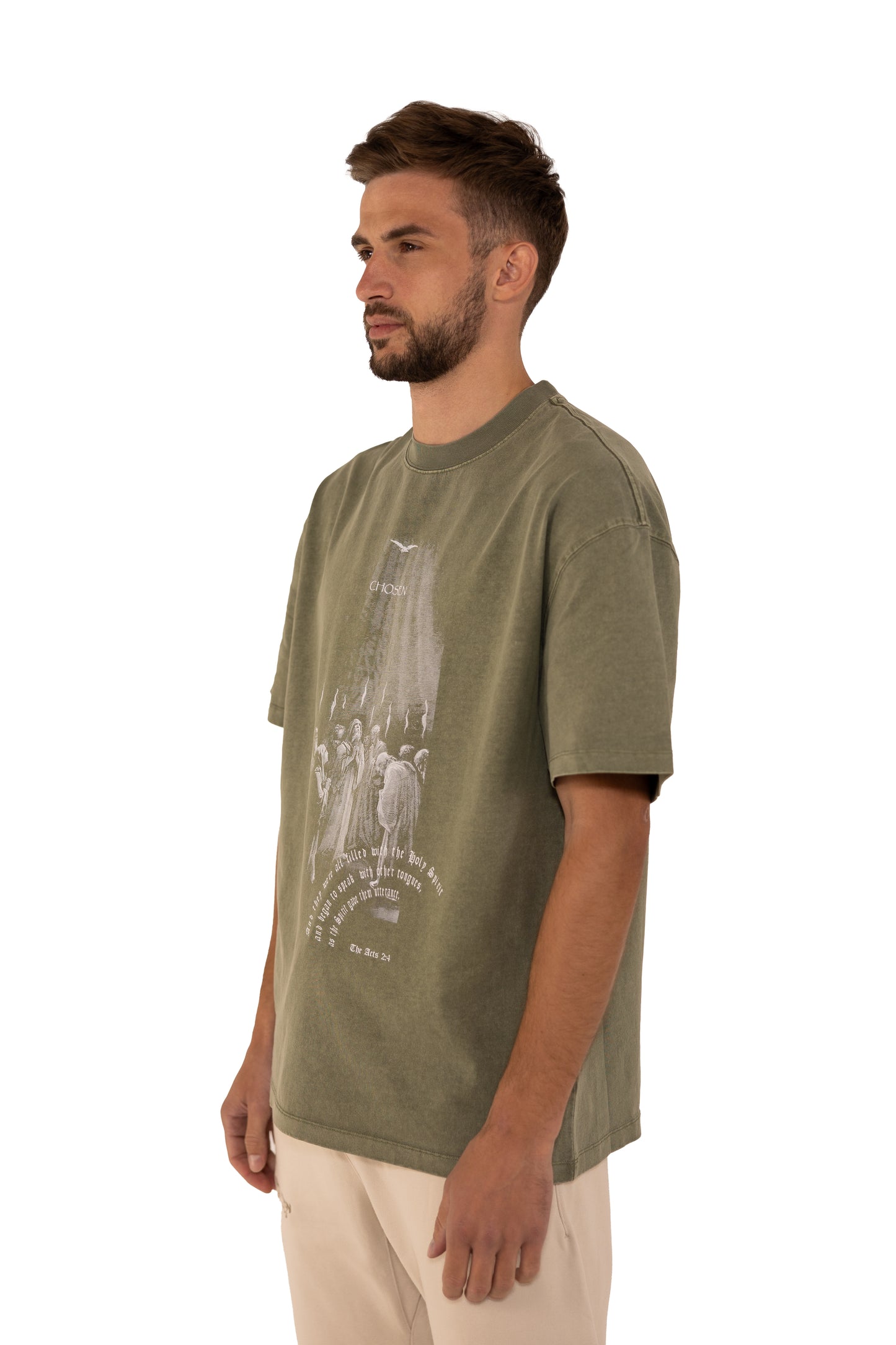 T-SHIRT "PENTECOST DAY" - OLIVE