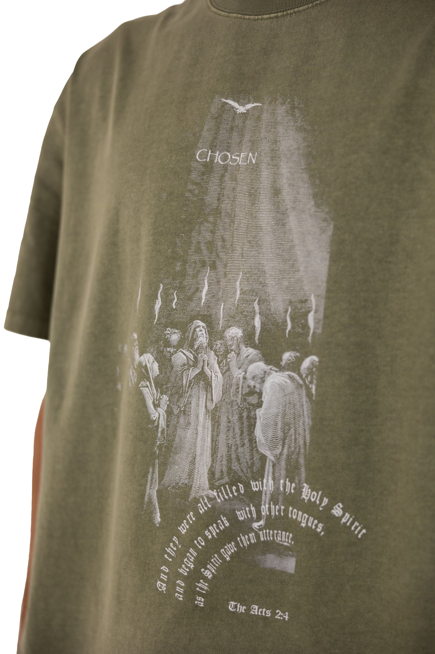 T-SHIRT "PENTECOST DAY" - OLIVE