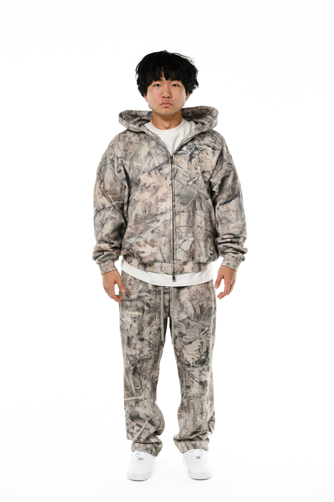 Woodland Camo Zip Hoodie — Chosen by God