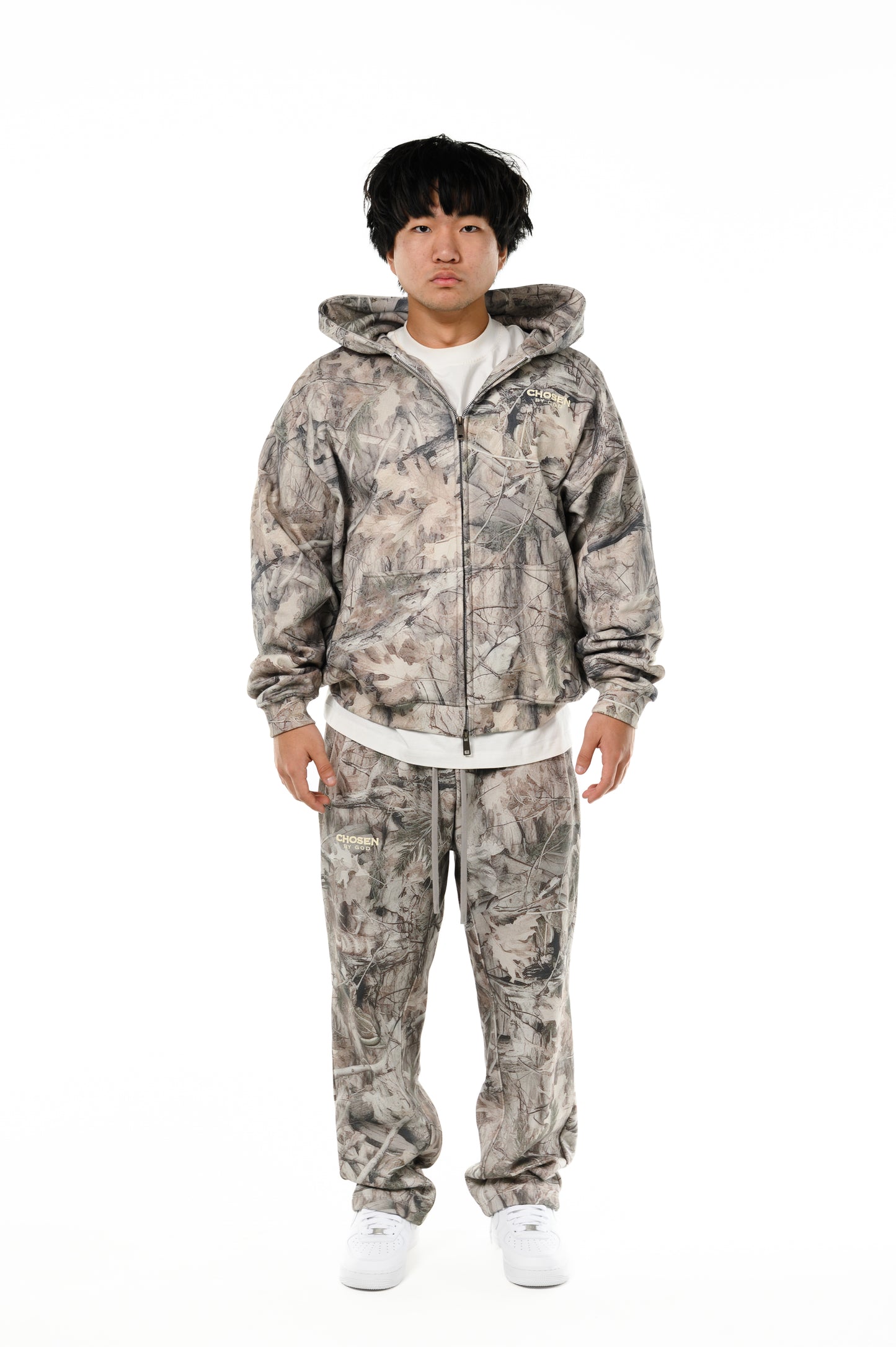 Woodland Camo Zip Hoodie — Chosen by God