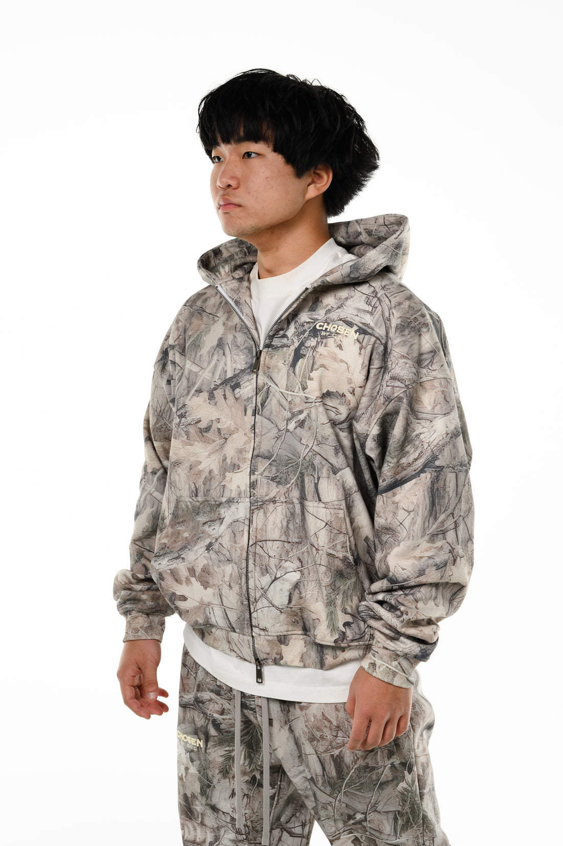 Woodland Camo Zip Hoodie — Chosen by God