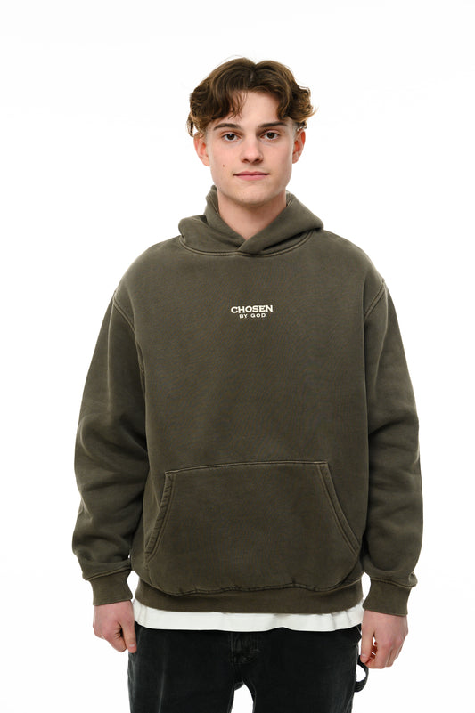 (A) Vintage Washed Hoodie – Vintage Olive
