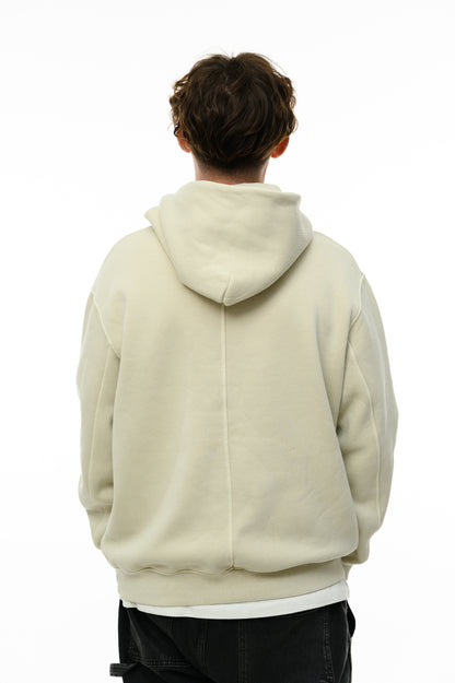 (A) Vintage Washed Hoodie – Creamy Milk