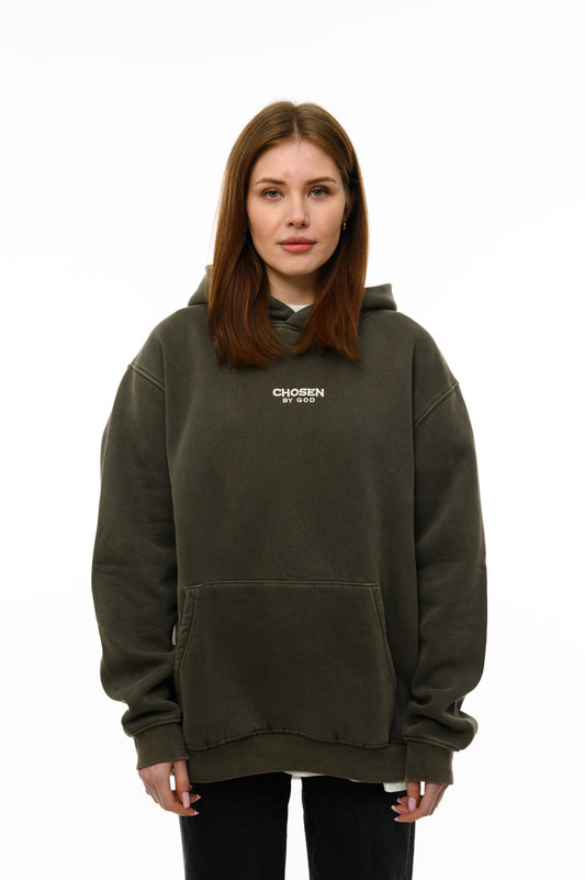 (A) Vintage Washed Hoodie – Vintage Olive
