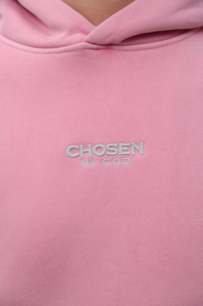(A) Vintage Washed Hoodie – Pastel Pink