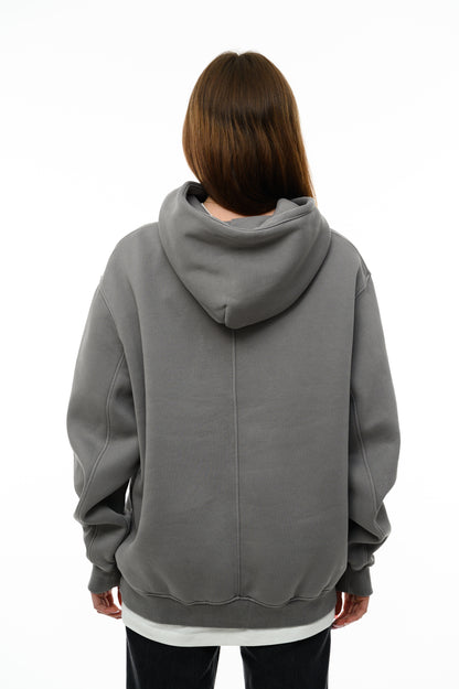 (A) Vintage Washed Hoodie – Stone Grey