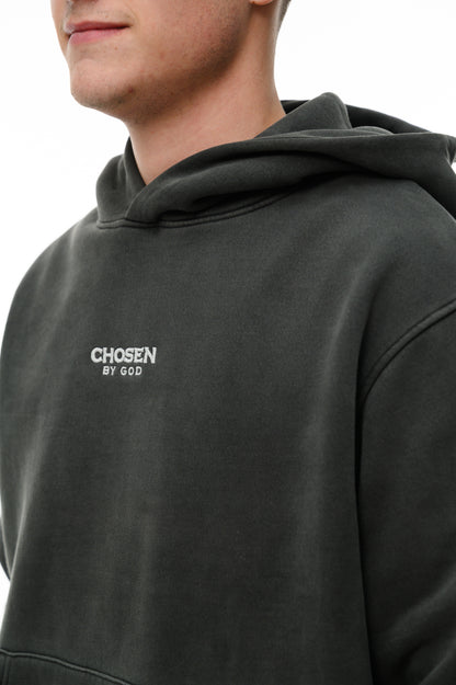 (A) Vintage Washed Hoodie – Charcoal Gray