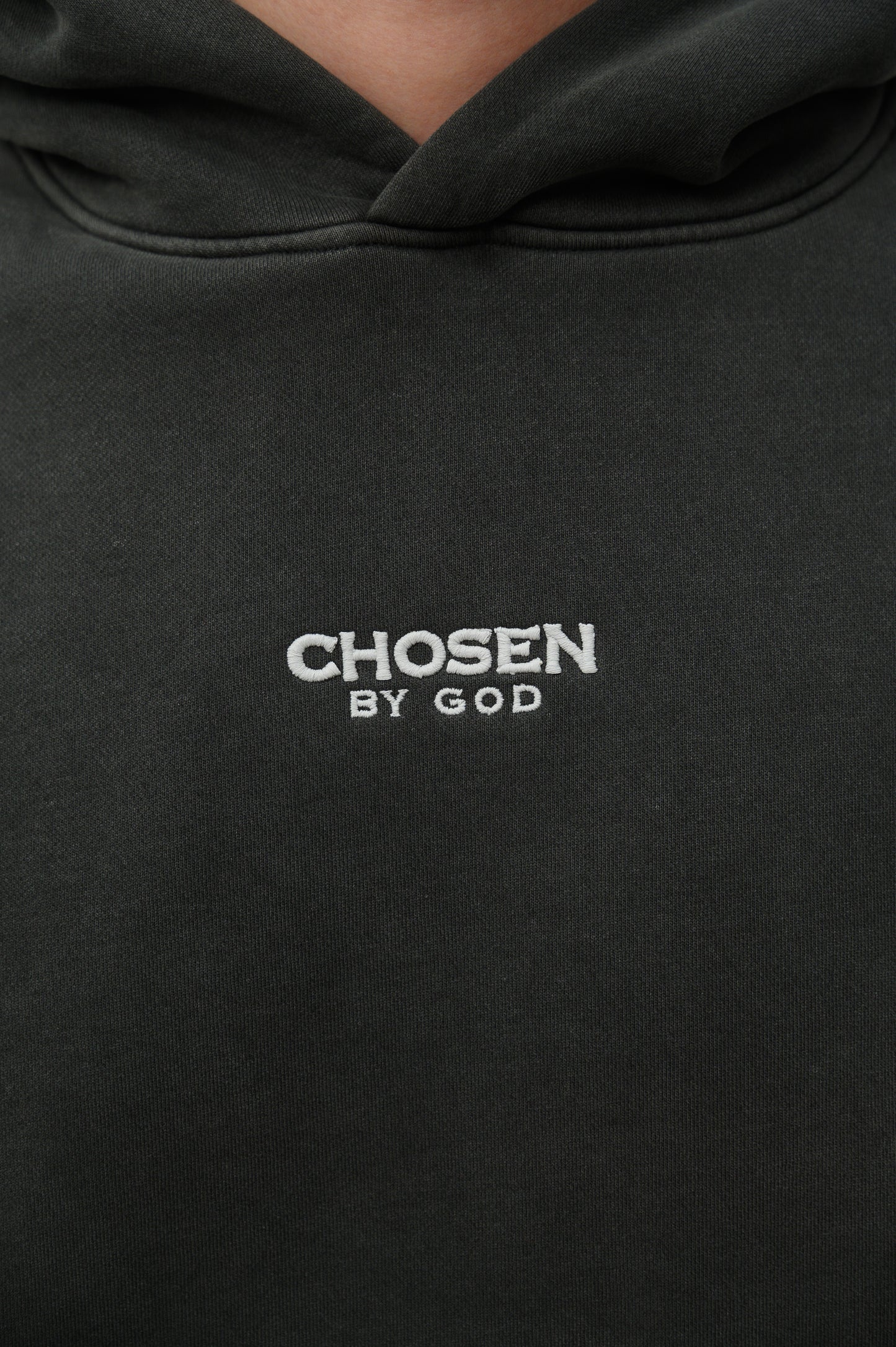 (A) Vintage Washed Hoodie – Charcoal Gray