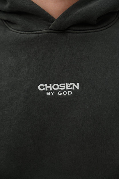 (A) Vintage Washed Hoodie – Charcoal Gray