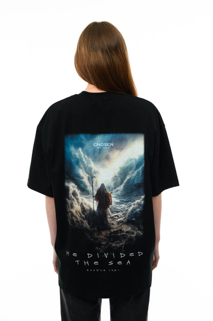 (A) VINTAGE T-SHIRT  - He divided the Sea