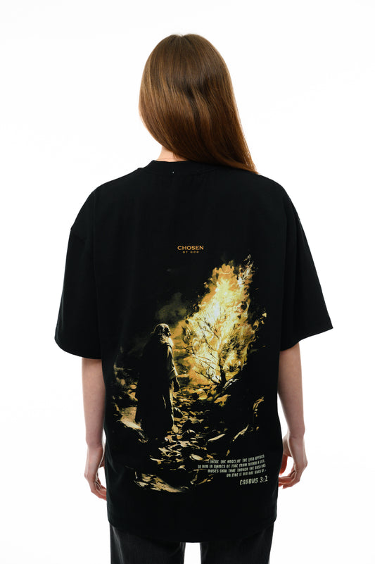 (A) VINTAGE T-SHIRT BLACK - FLAME OF FIRE