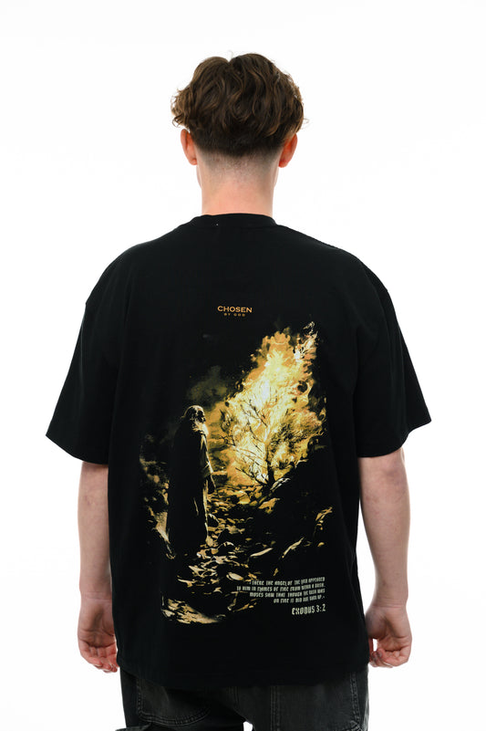 (A) VINTAGE T-SHIRT BLACK - FLAME OF FIRE