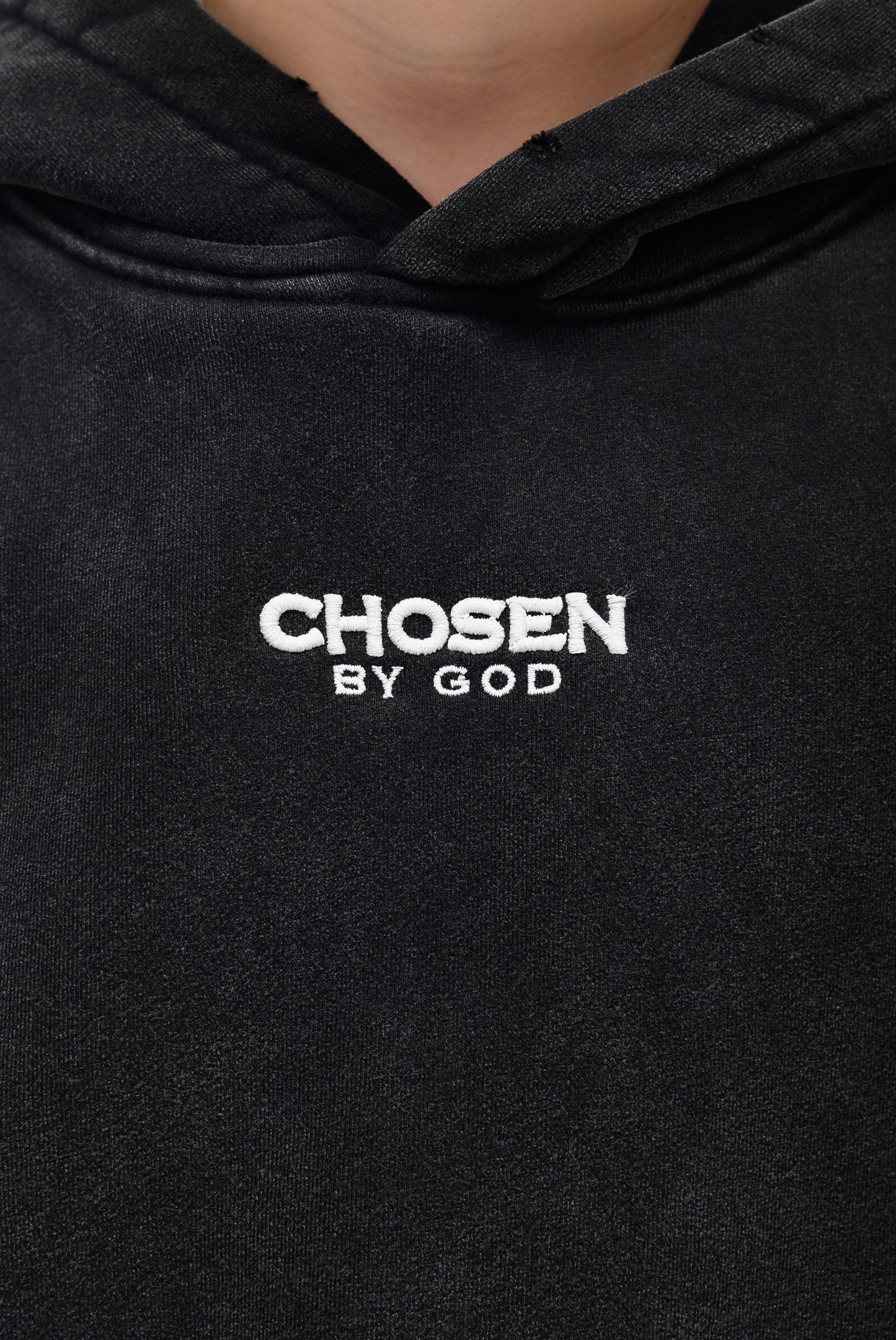 Kids Washed Hoodie Set — Onyx — Chosen by God