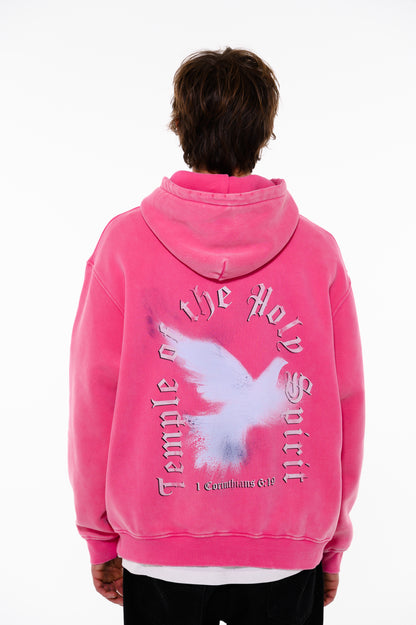 (D) HOODIE  - "HOLY SPIRIT" PINK
