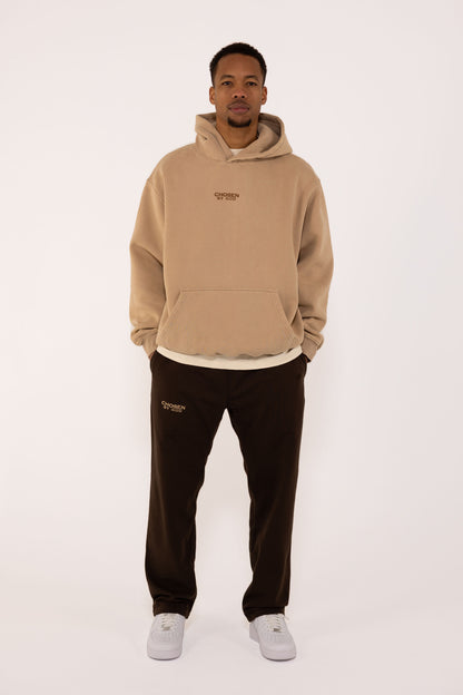 (F)                                 HOODIE WASHED - BEIGE