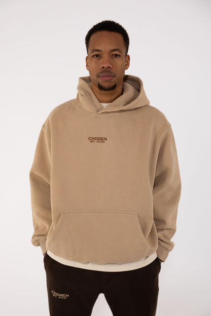 (F)                                 HOODIE WASHED - BEIGE