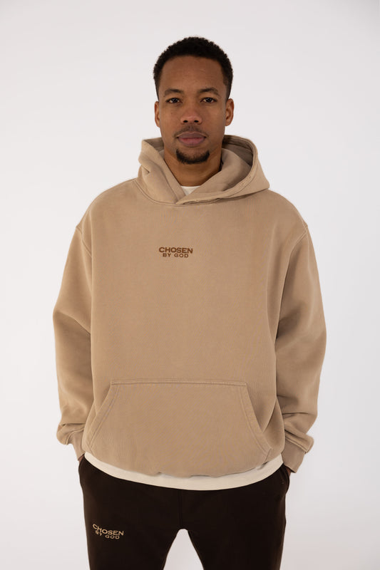 (F)                                 HOODIE WASHED - BEIGE