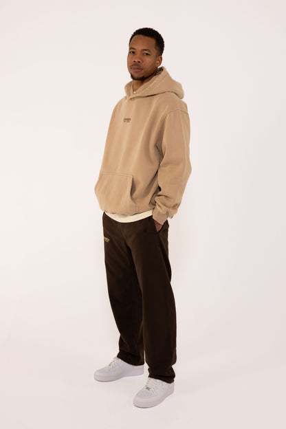 (F)                                 HOODIE WASHED - BEIGE