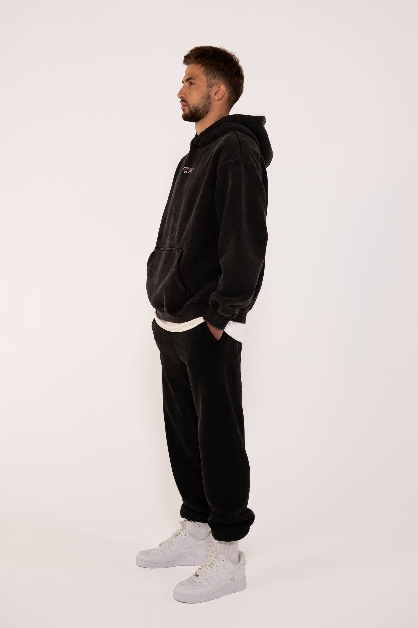 (F) HOODIE - BLACK