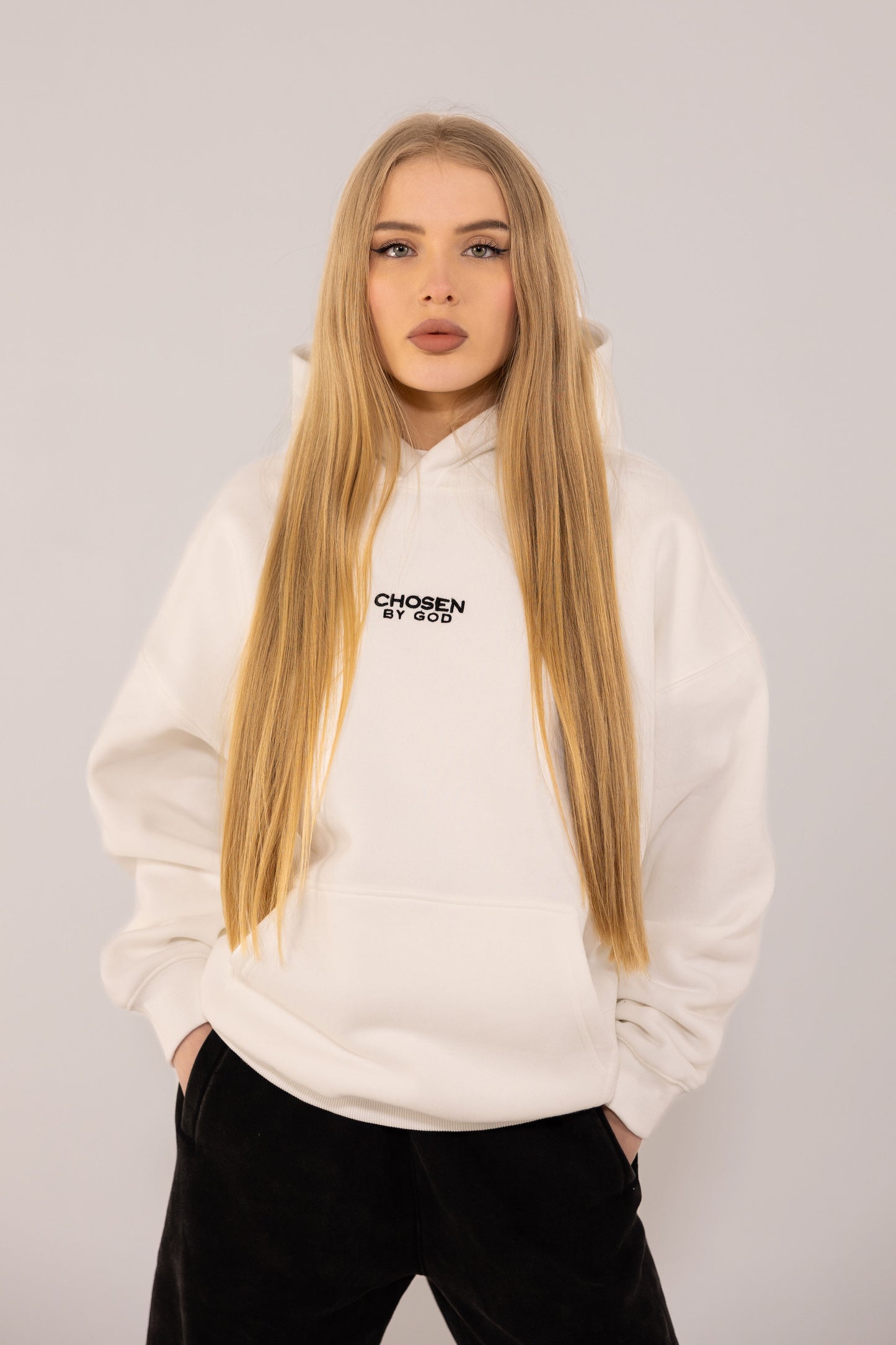 HOODIE WASHED - WHITE